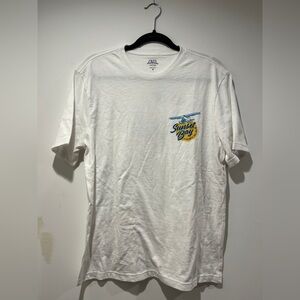 Izod Saltwater White T-Shirt Relaxed Classic Size M